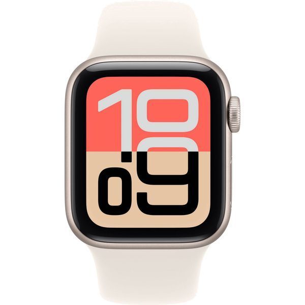 Apple Watch SE 3 GPS 40mm Starlight Aluminum Case with Starlight Sport Band - S/M (MEH34) MEH34 фото