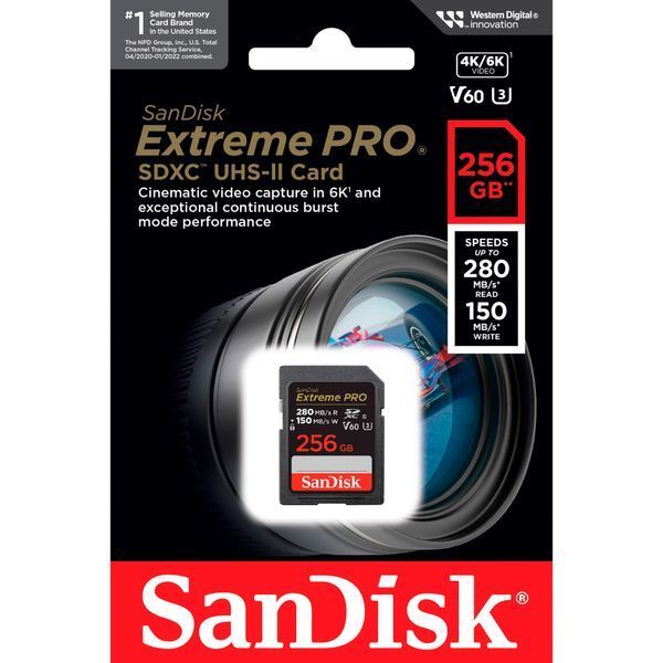 SanDisk 256 GB SDXC Extreme Pro UHS-II U3 V60 Class 10 (SDSDXEP-256G-GN4IN) 998482 фото