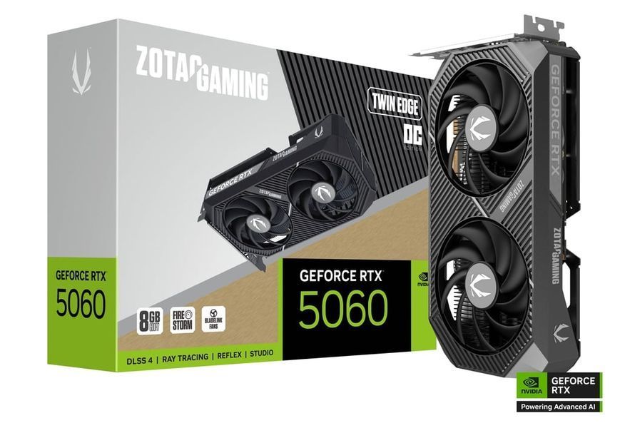 Відеокарта Zotac GeForce RTX 5060 GAMING Twin Edge OC (ZT-B50600H-10M) 347773 фото