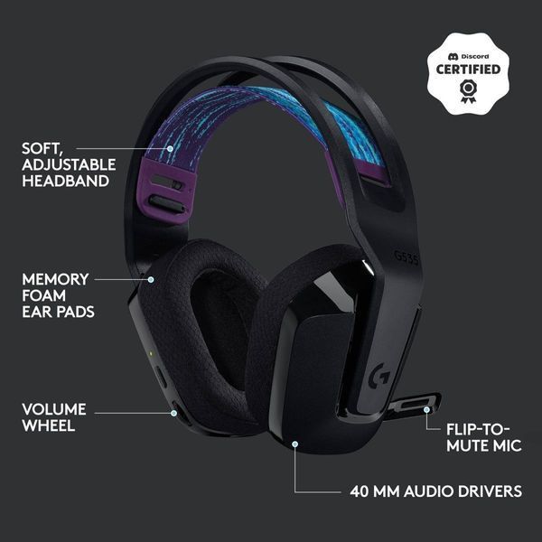 Logitech G535 Lightspeed Wireless Black (981-000972) 408970 фото