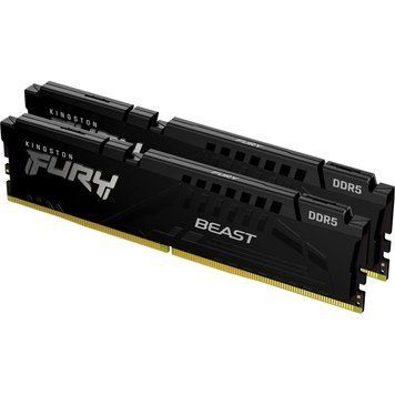 Kingston FURY 32 GB (2x16GB) DDR5 6000 MHz Beast Black (KF560C30BBK2-32) 658519 фото