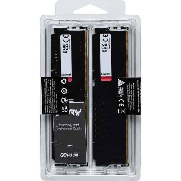Kingston FURY 32 GB (2x16GB) DDR5 6000 MHz Beast Black (KF560C30BBK2-32) 658519 фото