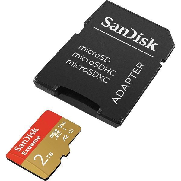 SanDisk 2 TB microSDXC U3 V30 A2 Extreme + Adapter SD (SDSQXAV-2T00-GN6MA) 457897 фото