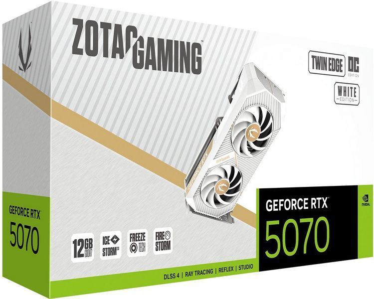 Відеокарта Zotac GeForce RTX 5070 GAMING Twin Edge OC White (ZT-B50700Q-10P) 953147 фото