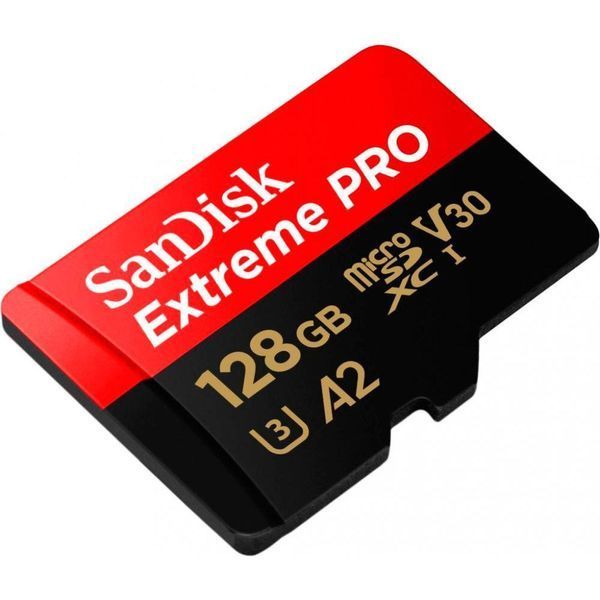SanDisk 128 GB microSDXC UHS-I U3 Extreme Pro + SD Adapter (SDSQXCD-128G-GN6MA) 420282 фото