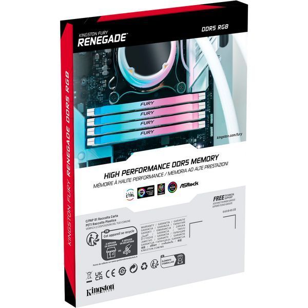 Kingston FURY 32 GB (2x16GB) DDR5 6400 MHz Renegade RGB (KF564C32RWAK2-32) 768958 фото