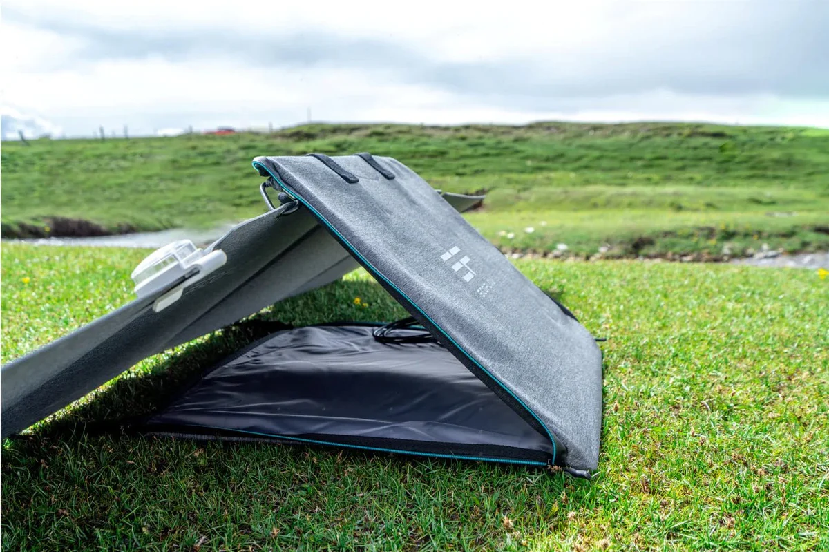 EcoFlow 60W Portable Solar Panel   установка