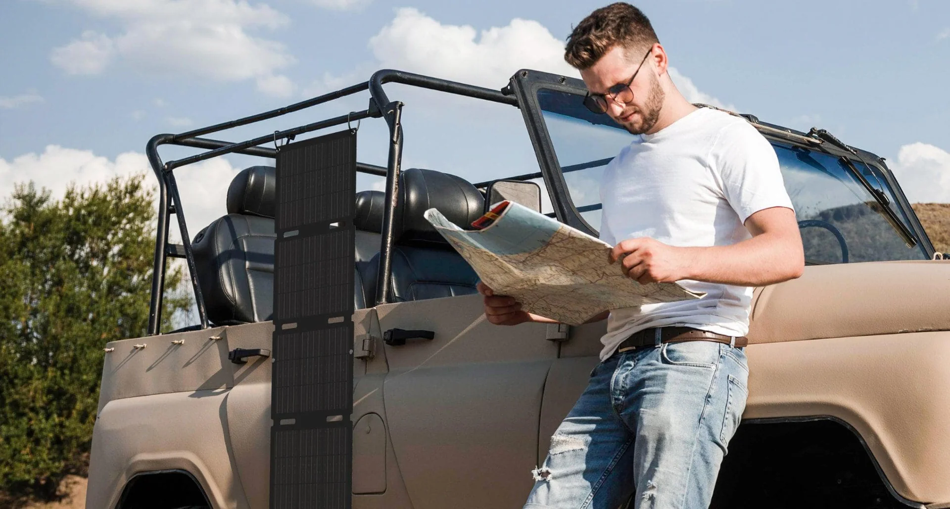 EcoFlow 45W Portable Solar Panel   подвесное использование